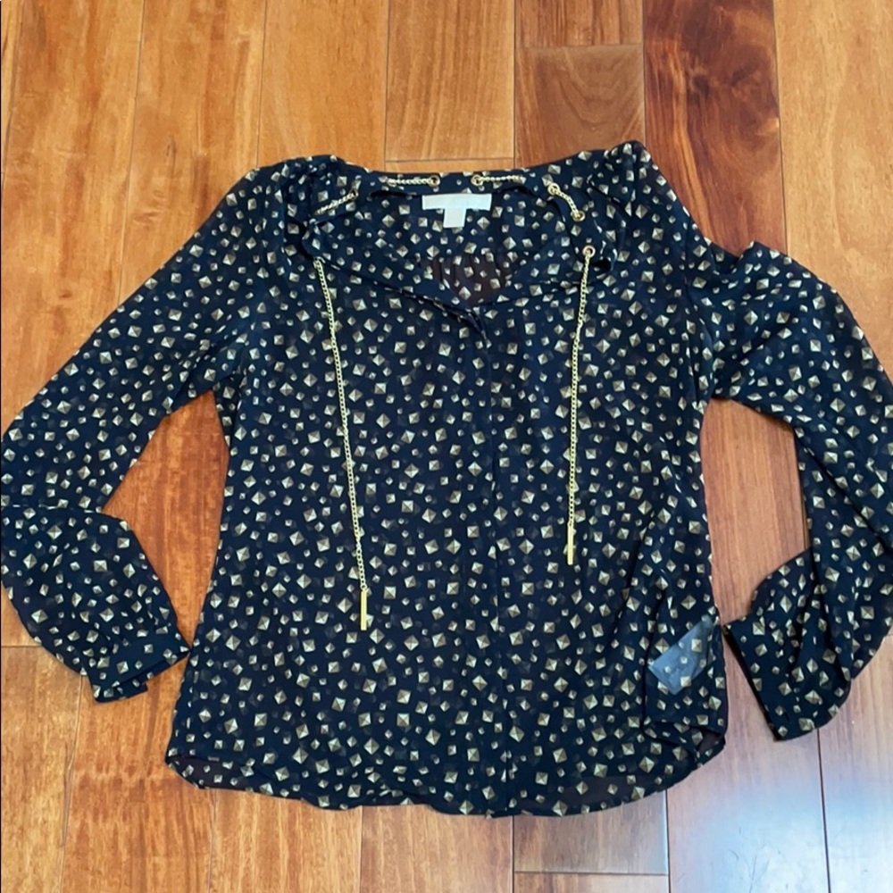 Michael Kors navy blouse size small